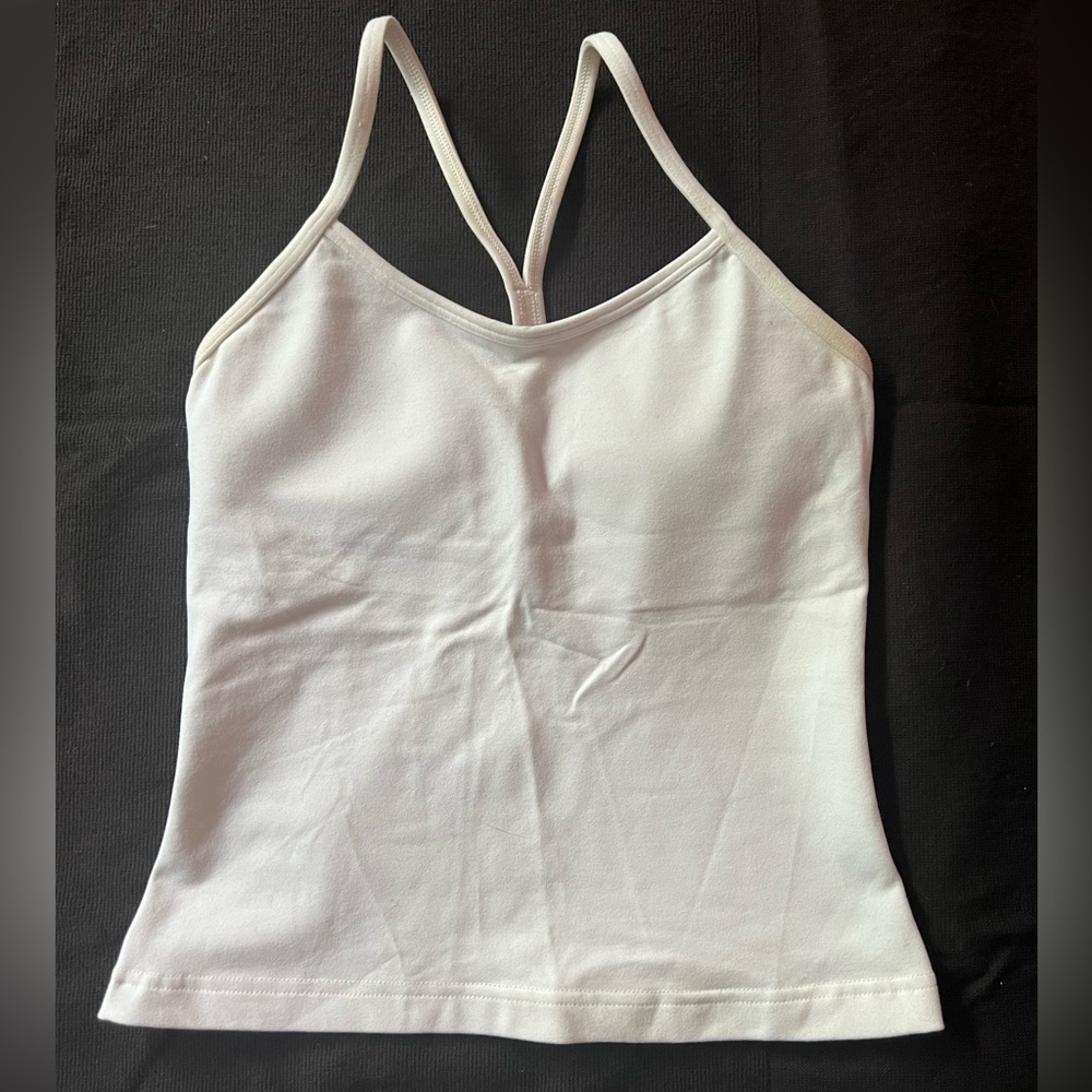 Lululemon Racerback Tank Top Cropped White Size 4
